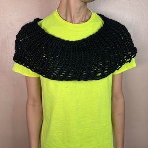 handmade goth poncho crochet shawl Victorian style scarf punk anime top